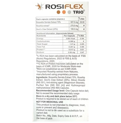 rosiflex trio capsule 14's
